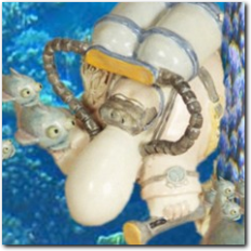 Wandlampe Taucherteam Bildfolie.