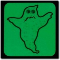 Sticker mit nachtleuchtendem Geister Motiv Grupel.