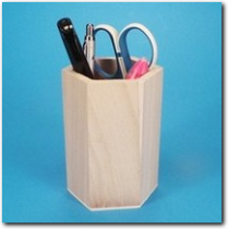 Roh Holz Stifthalter, wabenform.