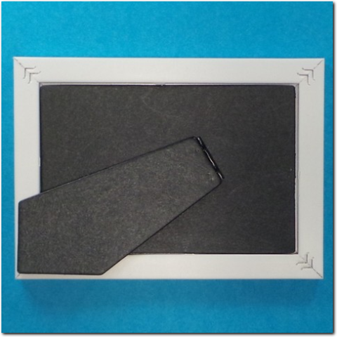 Rückseitige Ansicht Bilderrahmen 18 X 13 cm.