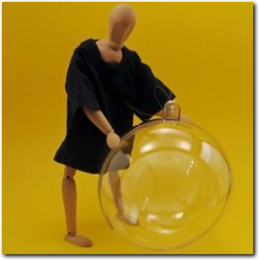 Hohle teilbare transparente Kugeln 16 cm für grosse Projekte.