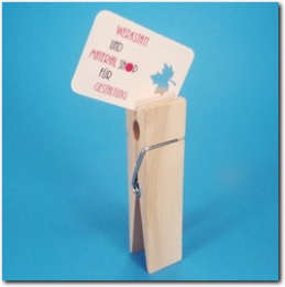 Holz Deko Wäscheklammer gross.