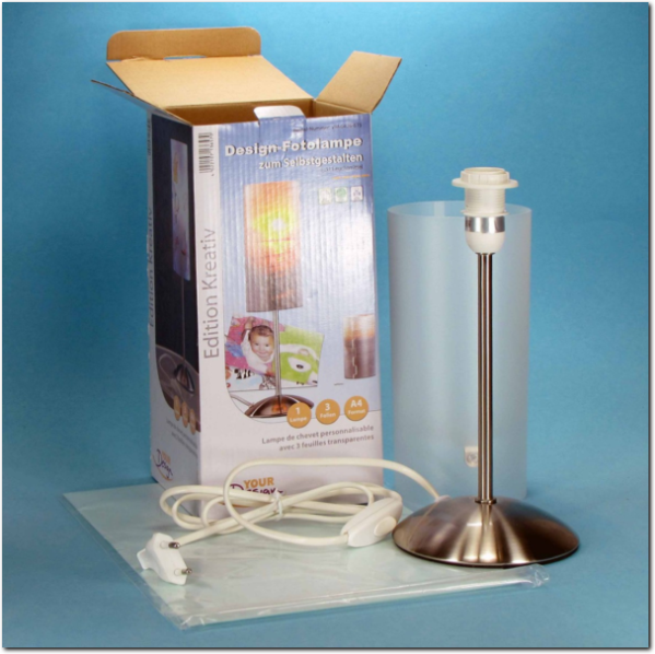 Individuell bedruckbare Foto Lampen für den Tisch.