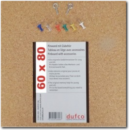 Kork Pinnwand 60 X 80 cm mit Zubehör.