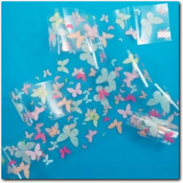 Fensterfolie Schmetterling bunt. 2 Meter x 72 mm.