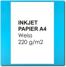 A4 Injetpapier weiss, 220 g/m2.