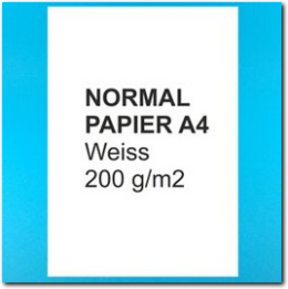 A4 Papier weiss 200 g/m2.
