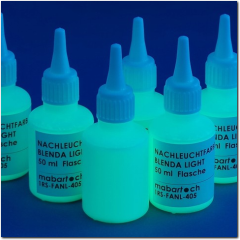 Nachleuchtfarbe BLENDA-LIGHT - 50 ml Flasche.