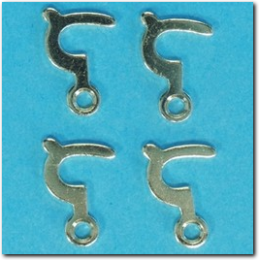 Schiebehaken, 18 x 12 mm, 4 Stück.