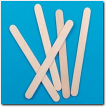 Glacestängel Holz. Set 50 Stück 114x10x2 mm.