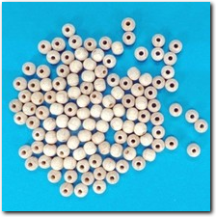 118 Stück Roh Holzkugeln 6 mm aus Buchenholz mit Löcher.