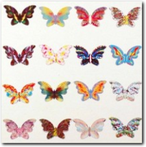 16 magnetische Schmetterling Deko Teile.