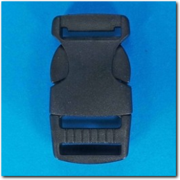 Gurt Steckschnalle 20 mm, 5 Stück, Kunststoff schwarz.