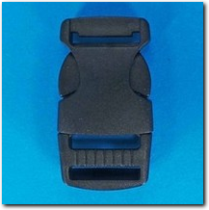 Kunststoff Steckschnalle 20 mm, geschlossen.