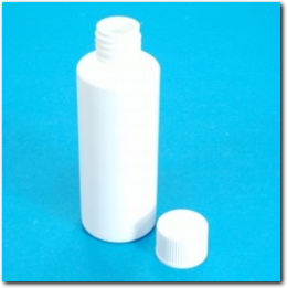 Kunststoff Flasche 75 ml mit Schraubverschluss.