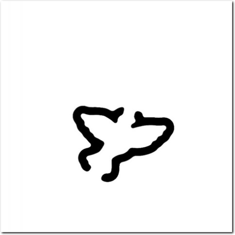 Mit dem Heyda Hebel Motivstanzer ausgestanztes Tauben Umrissmotiv.