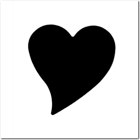 Mit dem Heyda Hebel Motivstanzer ausgestanztes grosses Herzmotiv.