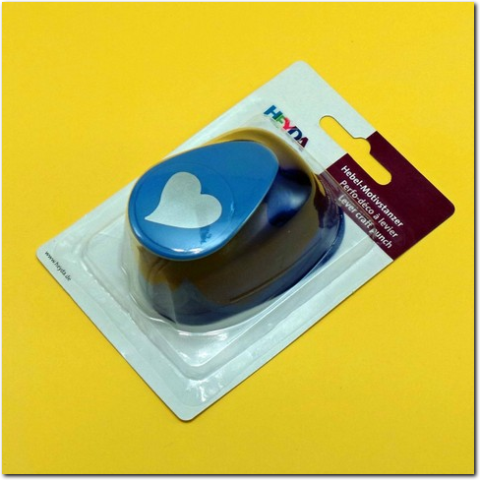 Original verpackter Heyda Hebel Motivstanzer Herzform.