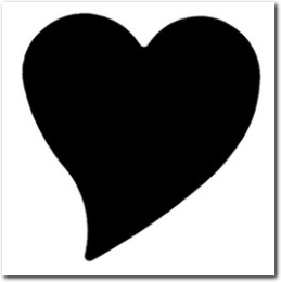 Mit dem Heyda Hebel Motivstanzer ausgestanztes grosses Herzmotiv.