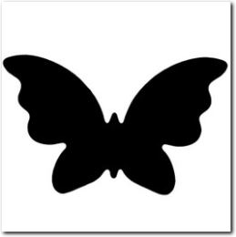 Mit dem Motivstanzer ausgestanztes grosses Schmetterlings Motiv.