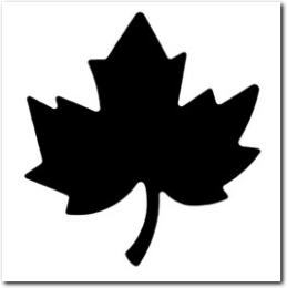 Mit dem Motivlocher ausgestanztes grosses Ahorblatt Motiv.