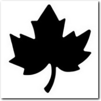 Mit dem Ahornblatt Motivlocher gestanztes Blatt.