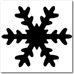 Ausgestanztes Schneeflocke gross Motiv.